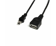 USB kabelis StarTech USB-A - miniUSB 0, 9 m juodasis (USBMUSBFM1)