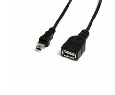 USB kabelis StarTech USB-A - miniUSB 0, 9 m juodasis (USBMUSBFM1)