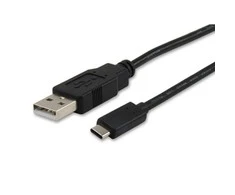 USB kabelis Equip USB-A - USB-C 1 m Juodas (12888107)