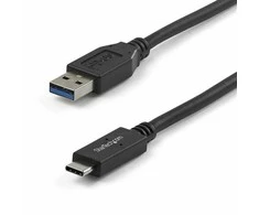 USB kabelis StarTech USB-A - USB-C 1 m Juodas (USB31AC1M)