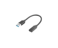 LANBERG AD-UC-UA-03 adapteris USB TYPE-C F - USB Type-A M 15cm Juodas