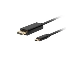 Lanberg USB-C į DisplayPort kabelis, 1,8 m 4K/60Hz, Juodas | Lanberg | USB-C į DisplayPort kabelis | CA-CMDP-10CU-0018-BK | Juodas | 1,8 m
