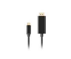 Lanberg USB-C į DisplayPort kabelis, 1,8 m 4K/60Hz, Juodas | Lanberg | USB-C į DisplayPort kabelis | CA-CMDP-10CU-0018-BK | Juodas | 1,8 m