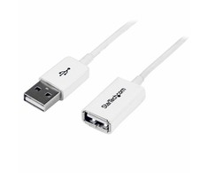 USB kabelis StarTech USB-A - USB-A 1 m Baltas (USBEXTPAA1MW)