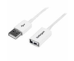 USB kabelis StarTech USB-A - USB-A 1 m Baltas (USBEXTPAA1MW)