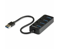 StarTech USB 3.0 HUB 4 prievadai juodi