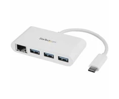 StarTech USB-A Hub 3 prievadai balti