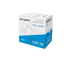 Kabelis UTP Lanberg LCU5-11CC-0305-S (U/UTP, 305m, 5e, pilka spalva)