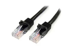 StarTech RJ- 45 / RJ- 45 kt.5E U / UTP Juodas 5m (45PAT5MBK)