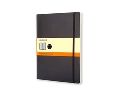 Užrašų knygutė Moleskine Classic 19x25cm, linijomis, minkštu viršeliu, juodos spalvos