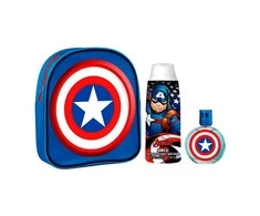 Capitan America Marvel Captain America tualetinis vanduo su purškikliu 50 ml, 3 dalių rinkinys
