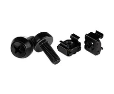 StarTech M6 x 12mm sraigtinis rinkinys / poveržlės / veržlės - 50kpl. Juodieji (CABSCRWM6B)