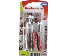 Fischer Dvikomp. kaiš. su varžtu 10x50 mm, 4 vnt.