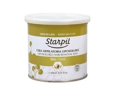 Šiltas depiliacinis vaškas Starpil, natūralus - su aukso dalelėmis, 500 ml