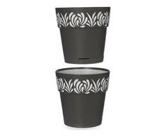 Stefanplast Vazonas su automatiniu drėkinimu Gaia Antracito Plastmasinis (15 x 15 x 15 cm)