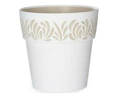 Stefanplast Vazonas su automatiniu drėkinimu Gaia Balta Rusvai gelsva Plastmasinis (19 x 19 x 19 cm)