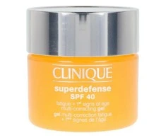 Clinique Superdefense Broad Spectrum SPF 40 Fatigue + First Signs Of Age Multi-correcting Gel jauninamasis veido kremas-gelis, 50 ml