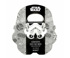 Mad Beauty Star Wars po vasaros saulės ir baseino drėkinanti ir smagi veido kaukė vaikams (1 vnt. Storm StormTrooper x 25 ml)