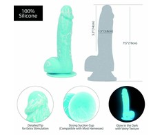 Addiction Priklausomybė - Luke Dong 19 cm Švyti tamsoje Mėlyna