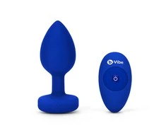 B-Vibe – Vibrating Jewel Plug L/XL Navy