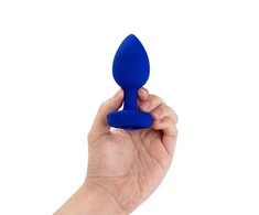 B-Vibe – Vibrating Jewel Plug L/XL Navy
