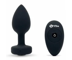 B-Vibe - Vibrating Jewel Plug M/L Juodas Diamond