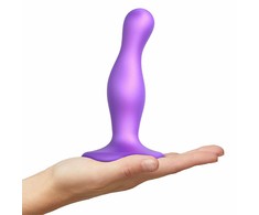 Strap-On-Me - Dildo Plug Curvy Metallic Violetinė M