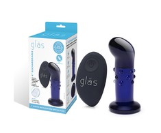 Glas Stiklas – įkraunamas nuotoliniu būdu valdomas vibruojantis taškinis G taško / P taško kištukas