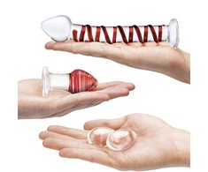Glas Stiklas – Mr. Swirly 4 vnt. rinkinys su stikliniais Kegelio kamuoliukais ir užpakalio kištuku