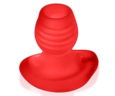 Oxballs – Glowhole-2 tuščiaviduris užpakalinis kištukas su LED įdėklu Raudona Morph Large