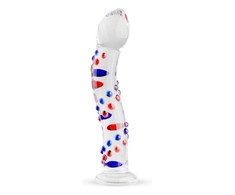 Glas No. 3 Glass Intimate Device with Textured Coloured Accents 19 cm