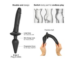 Strap-On-Me - Switch Plug-in Realistic Dildo Juodas XXL