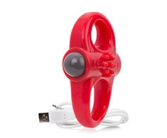The Screaming O – Charged Yoga Vibe Ring Raudona