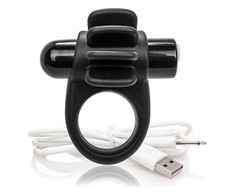 The Screaming O - Charged Skooch Ring Juodas