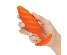 B-Vibe - Texture Plug Swirl Oranžinis