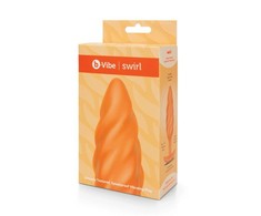 B-Vibe - Texture Plug Swirl Oranžinis