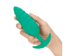 B-Vibe - Texture Plug Twist Žalias