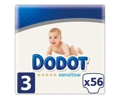 Dodot Sensitive Sauskelnės T-3 56 vienetai