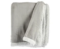 Gift Decor Fleece antklodė šviesiai pilka Baltas (130 x 170 cm)