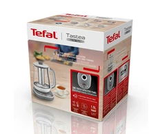 TEFAL BJ551B10 | Tea Virdulys | 1400 W | 1.5 L | Glass | 360° rotational base | Baltas/Pilkas