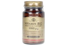 Solgar Vitaminas B12 1000 μg 100 kramtomųjų tablečių