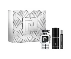 Set Paco Rabanne: Phantom Eau De Toilette For Men, 100 ml + Phantom Eau De Toilette For Men, 10 ml + Phantom Dezodorantas Purškiklis For Women, 150 ml