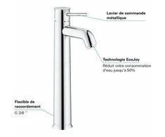 Grohe izlietnes maisītājs Start Classic XL, ar push-open, hroms