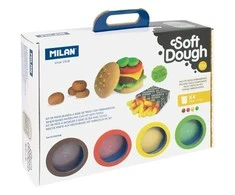 Milan Ciastolina su priedais Burgers 4 kolory MILAN