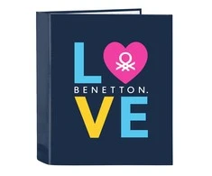 Žiedinis segtuvas Benetton Love Tamsiai mėlyna A4 (27 x 33 x 6 cm)