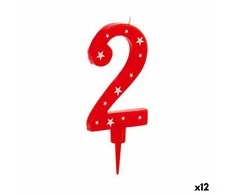 Bigbuy Party Žvakė Gimtadienio Numeriai 2 (12 vnt.)