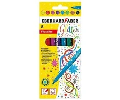 Flomasteriai EberhardFaber, blizgantys, 8 spalvų
