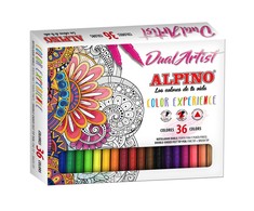 Flomasteriai ALPINO Color experience dual artist 36sp