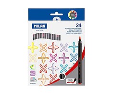 *Flomasteriai 24sp BRUSH 612624 MILAN/6/48