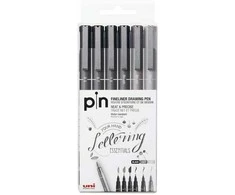 Uni - Fineliner, Hard Lettering Set (6 pcs) (401236)